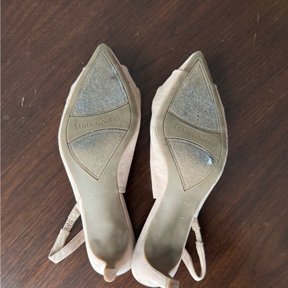 Franco Sarto Women's Beige Slingback Heels - Picture 5 of 6